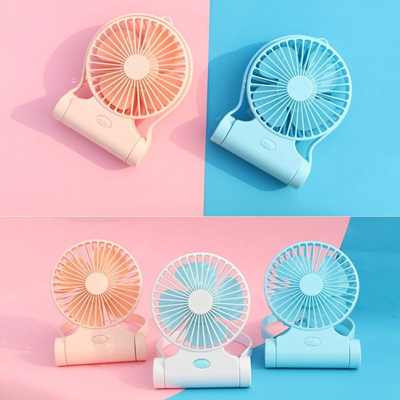 Κρεμαστό λαιμό Ηλεκτρονικός ανεμιστήρας Φόρτιση USB φορητής επιφάνειας εργασίας μίνι εξωτερική φορητή ρυθμιζόμενη γωνία - λευκό