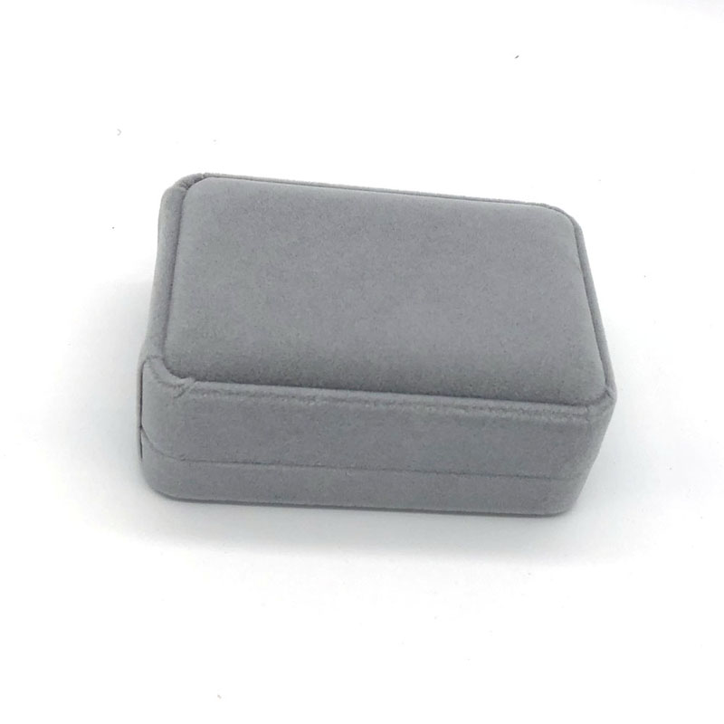Custom Μανικετόκουμπα Κοσμήματα Γκρι Βελούδο κουτί