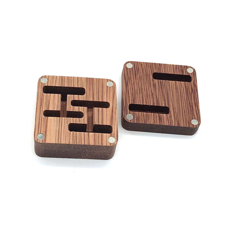 Bespoke Cufflink Naural Wood Συσκευασία δώρου