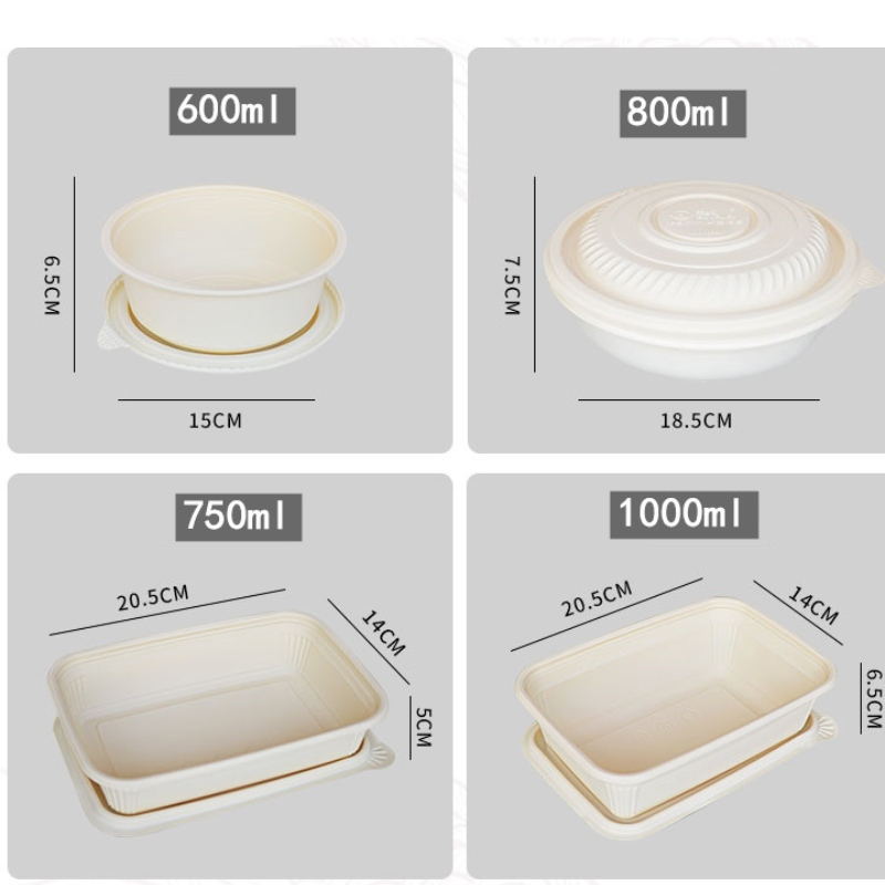 μίας χρήσης βιοαποικοδομήσιμο περιβαλλοντικό δοχείο τροφίμων αμύλου καλαμποκιού