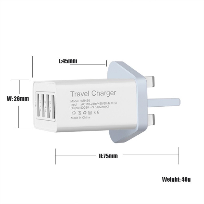 Φορτηγό AC Travel Charger φορητός φορτιστής USB USB USB USB USB USB πολλαπλών φορτιστών