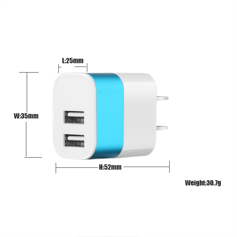 Factory Price FCC Ταχεία Μεταφορά 2 Πόρτες Usb Αρχικός φορητός φορτιστής γρήγορου κινητού φορτιστή για το iphone 5 6 7 8 x
