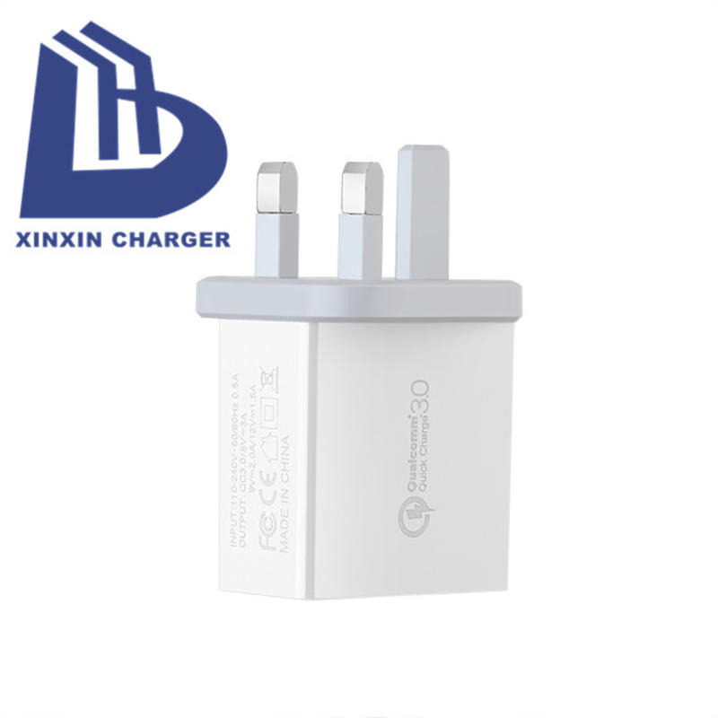 Fast Charger UK Plug Usb Wall Charger για iPhone UK Plug QC3.0 USB Travel Charger