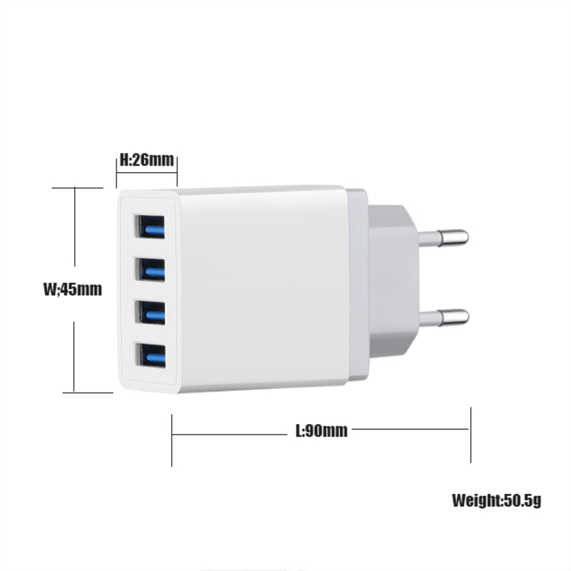 4 θύρες USB Wall Travel Charger Adapter Fast Mobile Phone Charger multi port usb charger