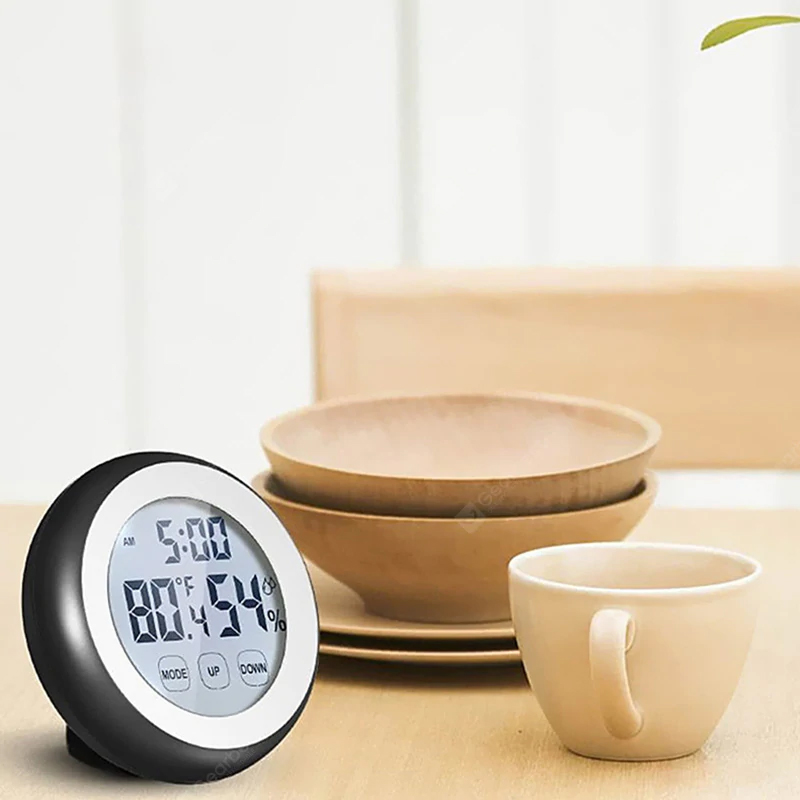 Ψηφιακό Υγρόμετρο LCD Θερμόμετρο Οθόνη Υγρασίας - Μαύρο