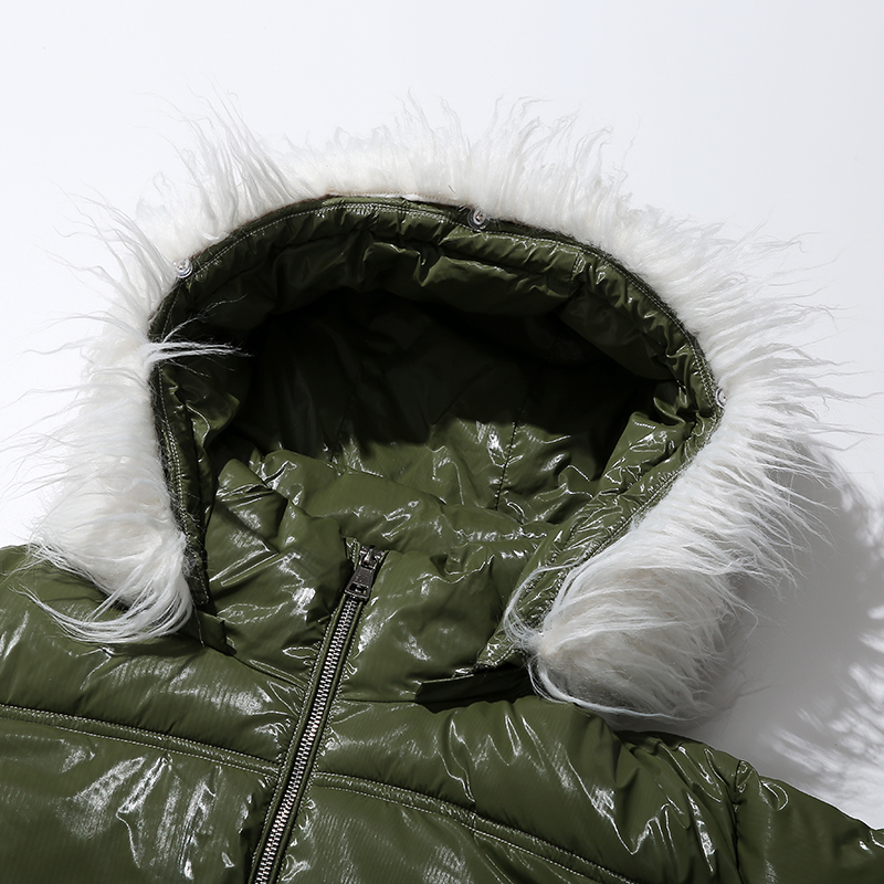 Γυναικείο ζεστό παλτό με αφαιρούμενο μπουφάν με κουκούλα