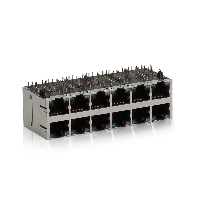 RJ45,2X6 (Φίλτρο), LED, Θήκη ασπίδας