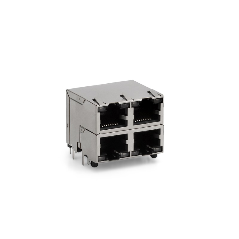 RJ45,2X2,LED,θήκη ασπίδων