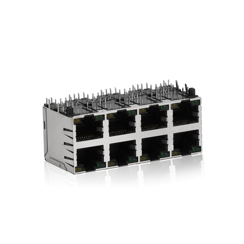 RJ45,2X4,LED,θήκη ασπίδων