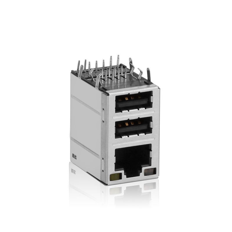 RJ45+USB2.0(φίλτρο)LED,θήκη ασπίδων