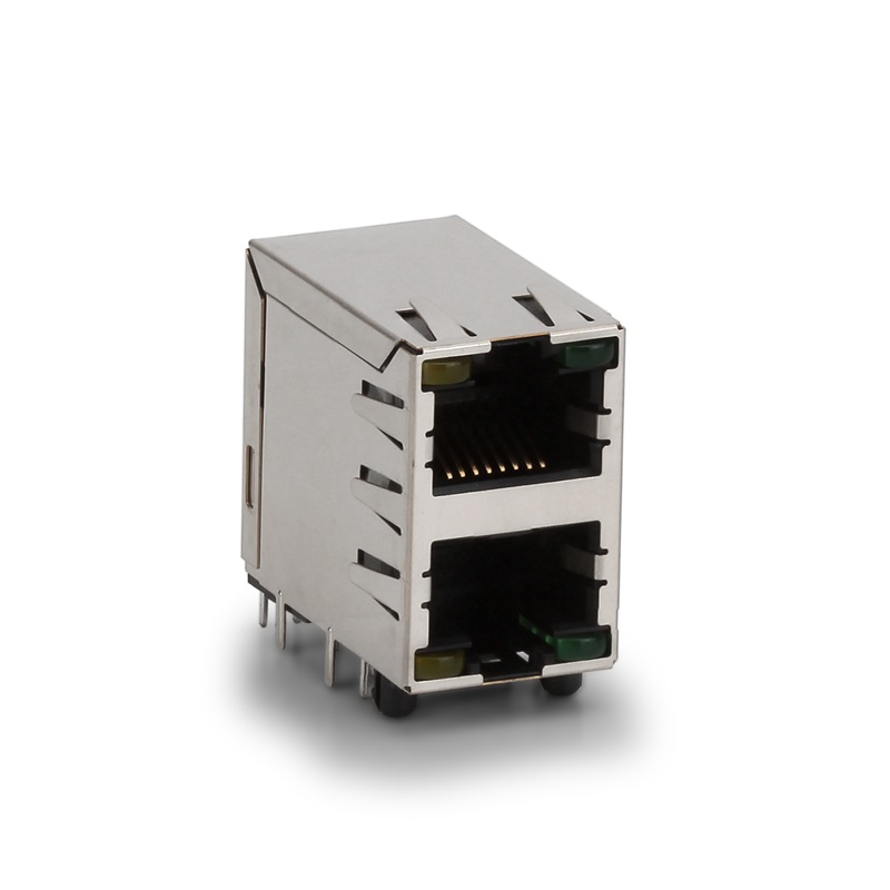 RJ45,2X1,LED,θήκη ασπίδων