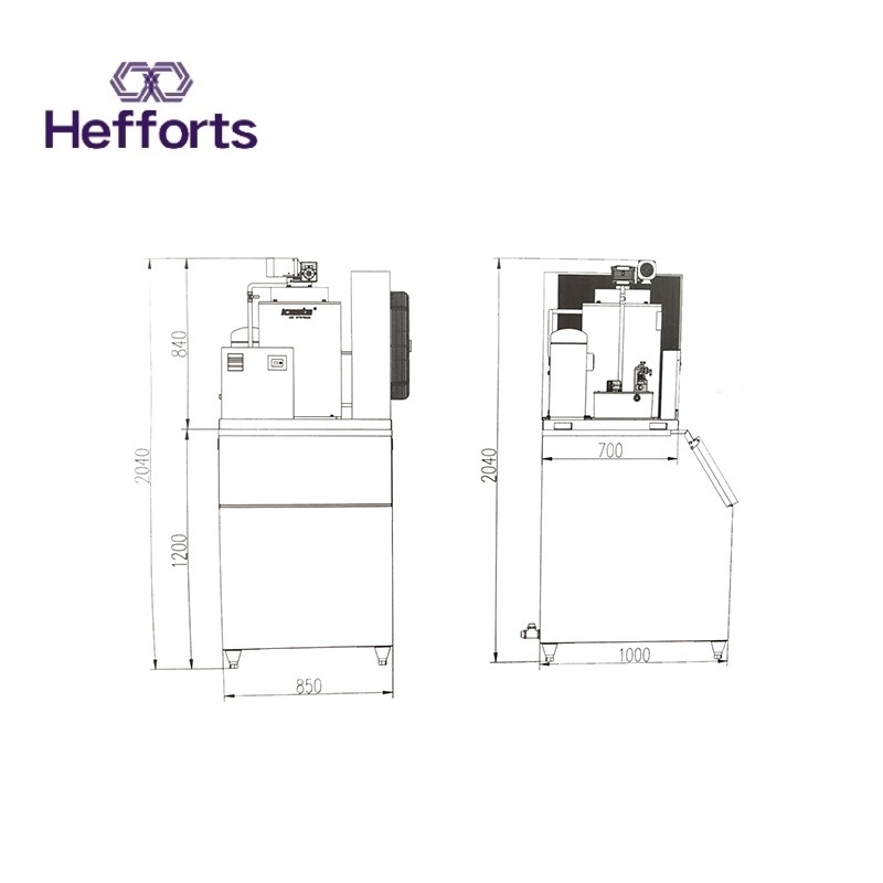 οικιακή ή εμπορική χρήση χωρητικότητας 300KGS ανά 24ωρη μηχανή παραγωγής πάγου υψηλής ποιότητας