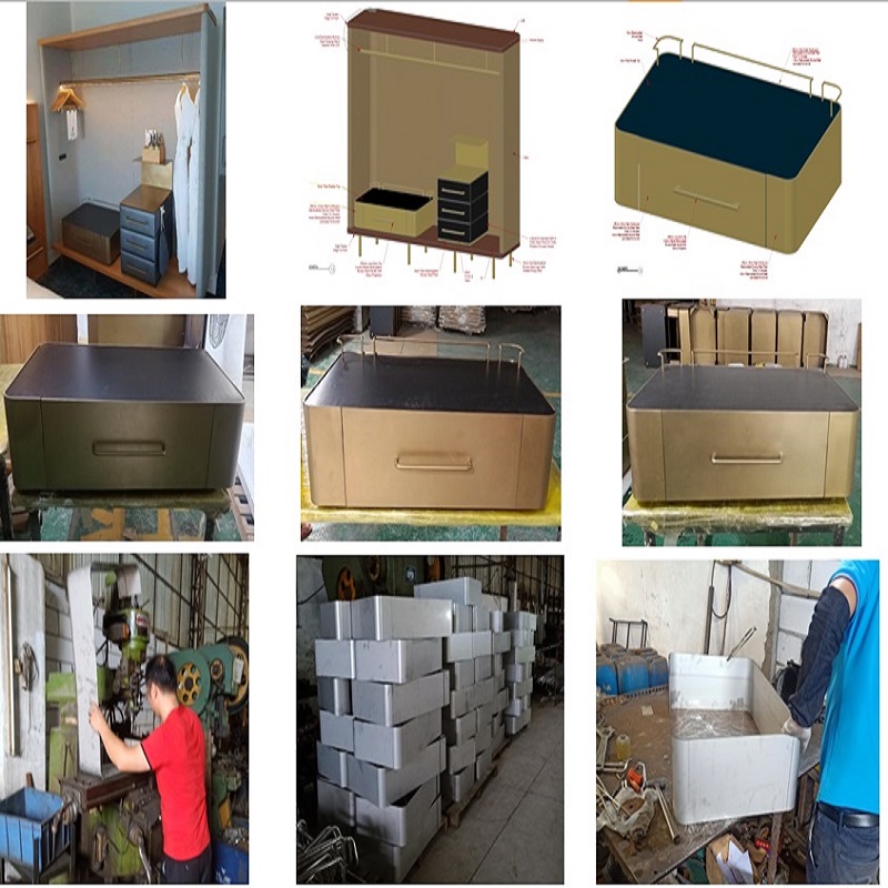 CFP1805 King Guest Room Ξενοδοχείο Fit-Out Έπιπλα Ντουλάπα Ντουλάπα Ράφι αποσκευών