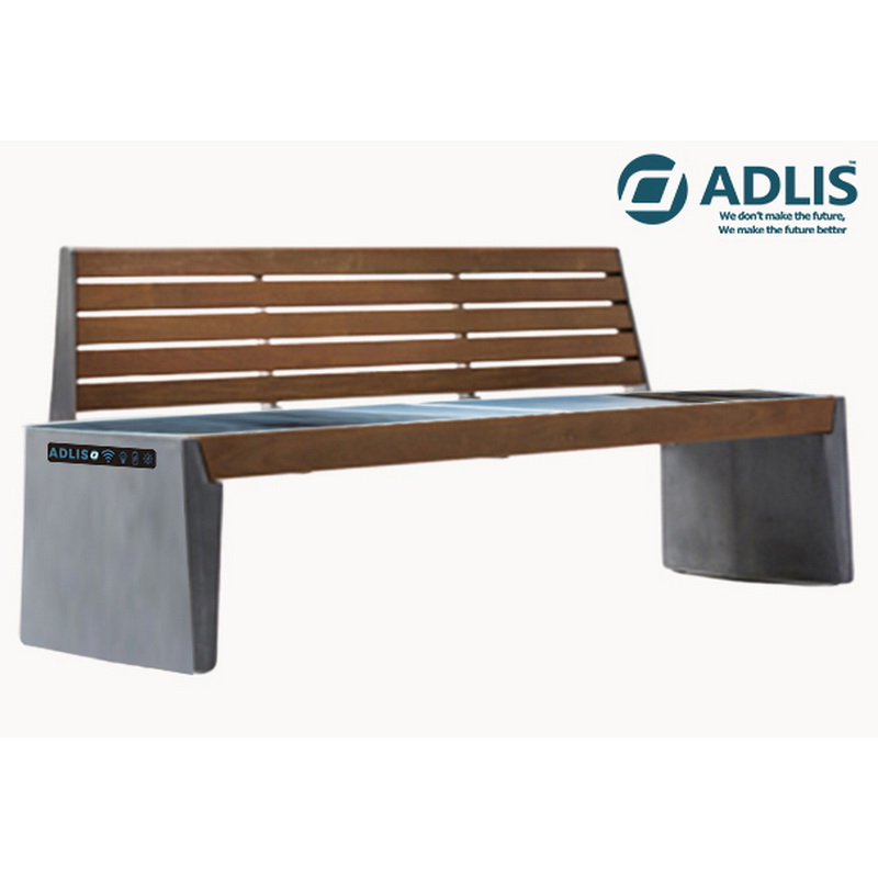 USB Charging Smart Wifi Πρόσφατος σχεδιασμός Smart Garden Bench With Solar