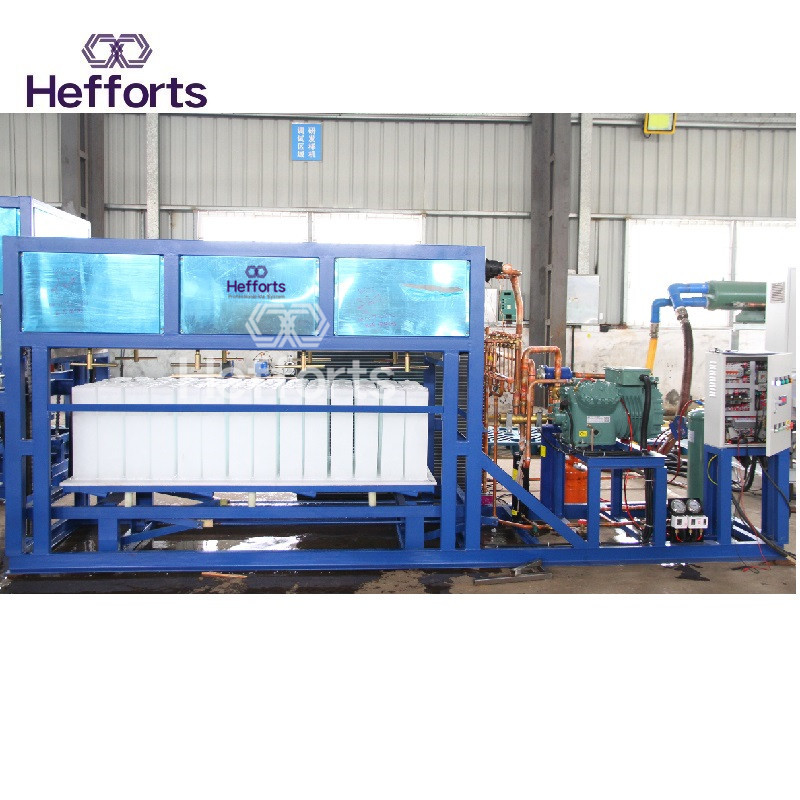 μηχανή πάγου μπλοκ υψηλής απόδοσης θερμής θερμοκρασίας cambient