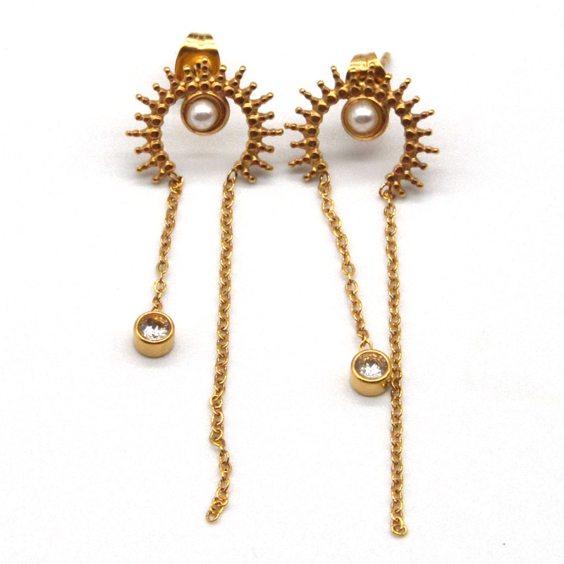 Στρογγυλά σκουλαρίκια, φούντες, μενταγιόν με κορδέλα κενού, αλυσίδες, μενταγιόν, χαριτωμένα σκουλαρίκια, κοσμήματα Κίνα Ruifanbao εργ...