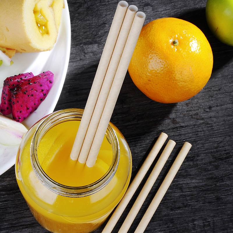 Καλαμάκι απλού καφέ χαρτιού