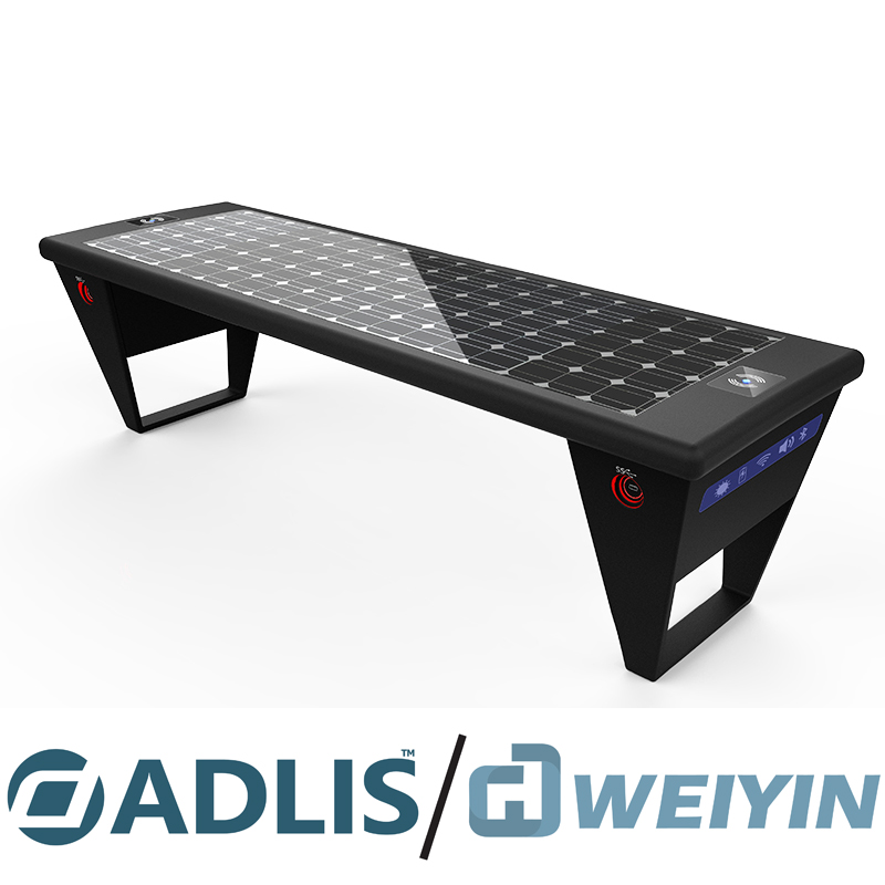 Υψηλής ποιότητας μεταλλικό μαύρο χρώμα ασύρματο φορτιστή Solar Garden Bnech για κινητά