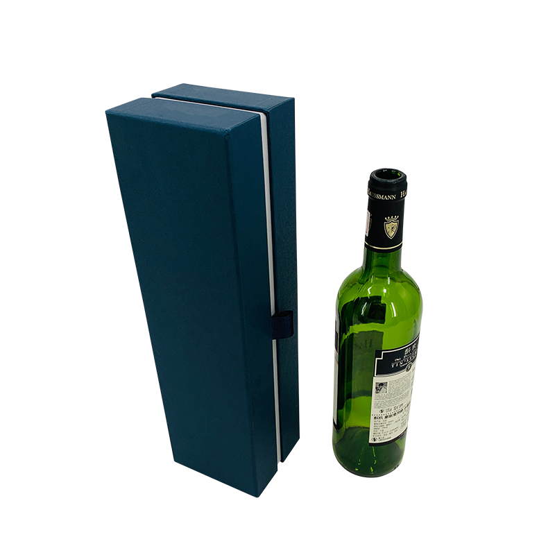 Σκούρο μπλε κουτί δώρου κρασιού σαμπάνια δώρο κουτί πολυτέλεια και κομψό