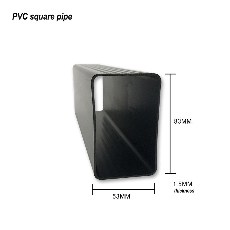 PVC κοίλο τετράγωνο σωλήνα ορθογώνιο πλαστικό σωλήνα PVC Προφίλ εξώθησης σωλήνων PVC