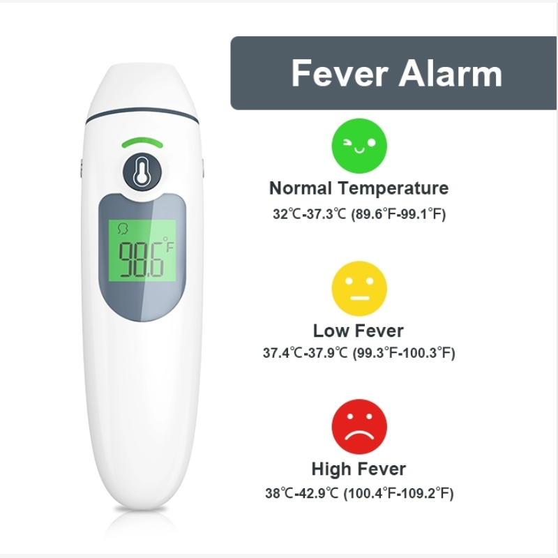 Ιατρικό σπίτι Ψηφιακό θερμόμετρο υψηλής ακρίβειας με μέτωπο και υπέρυθρες ακτίνες για μωρά και ενήλικες FDA / CE / Rohs