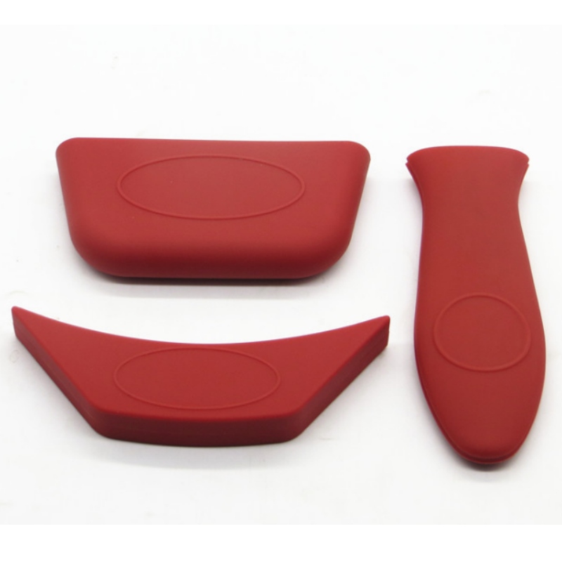 Σιλικόνη αντικολλητικό σκεύος λαβή κάλυμμα θερμομόνωσης κάλυμμα λαβή καπάκι αιχμηρή γωνία στρογγυλή γωνιά καπάκι αυτί αντιολισ...