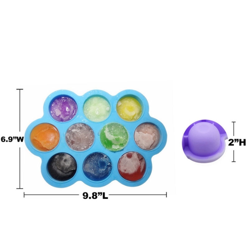 Πυριτική γέλη 10 τρύπα συμπληρωματικό διατροφικό κουτί πάγος για την κατασκευή παγίδων για βρέφη, συμπληρωματικό κουτί τροφίμων