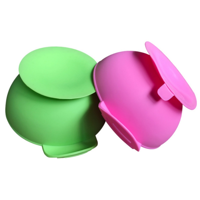 Σιλικόνη ενσωματωμένη οβάλ χαμογελαστή πλάκα Silicone Baby Bib παιδική χαμογελαστή πλάκα