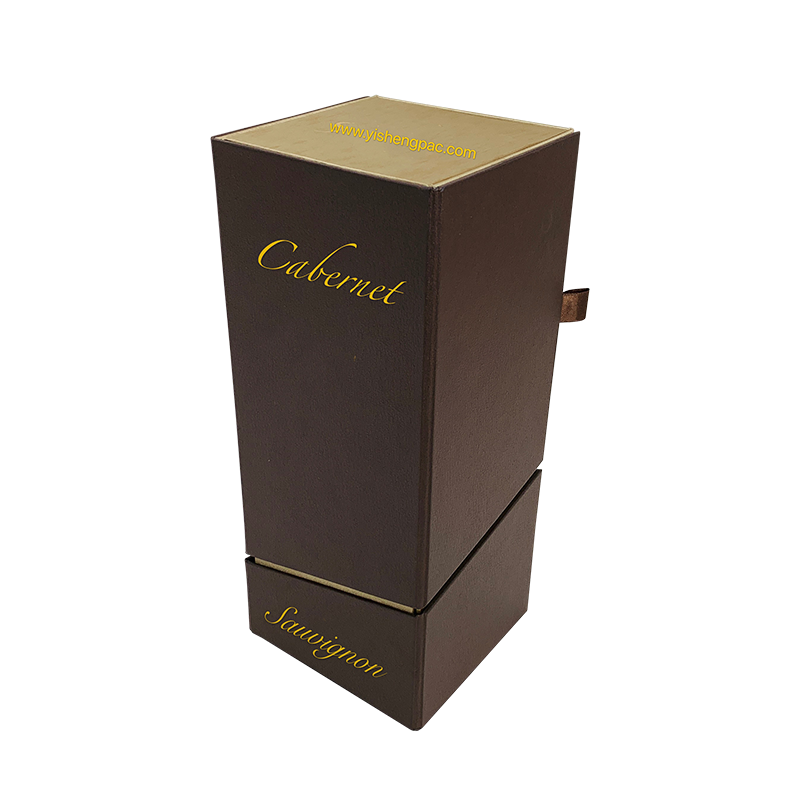 Καφέ πτυσσόμενο κουτί δώρου μαγνητικού κλεισίματος για ουίσκι