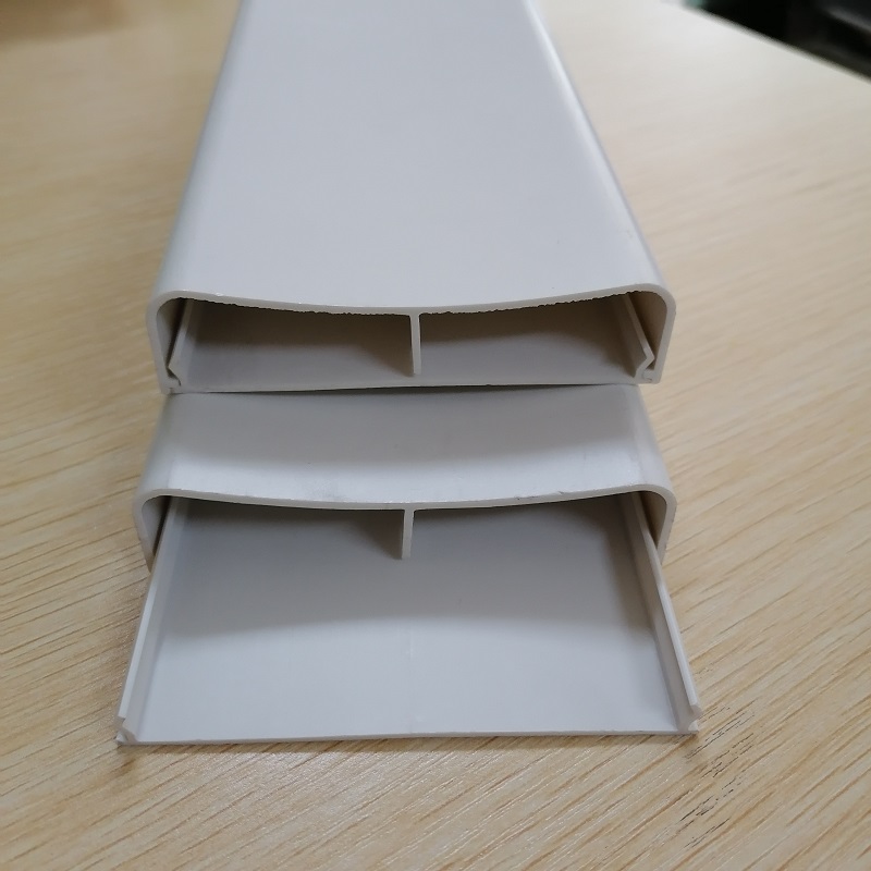 Κάλυμμα καλωδίου PVC Διπλό κανάλι Καλώδιο διαχείρισης καναλιού PVC Καλώδιο Concealer Raceway