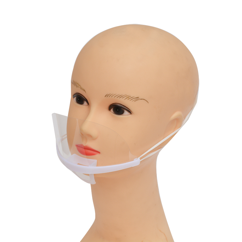 Διαφανής διπλής όψης Anti Fog Clear Plastic Mouth Shield For Restaurant Food Service