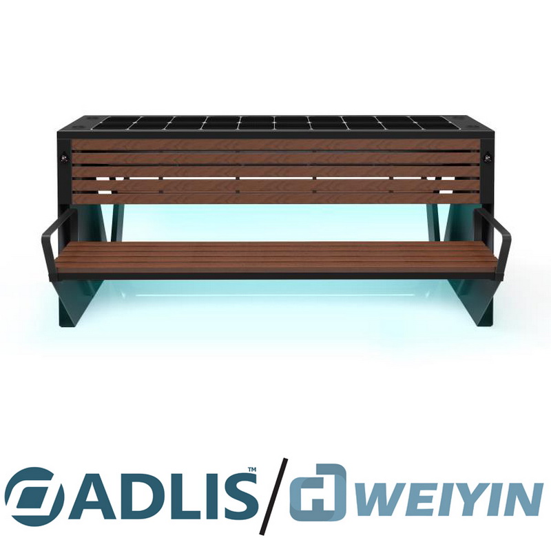 Φορτιστής USB Ασύρματος φορτιστής Φωτισμός LED Υψηλής ποιότητας Έξυπνος πάγκος με ηλιακή ενέργεια