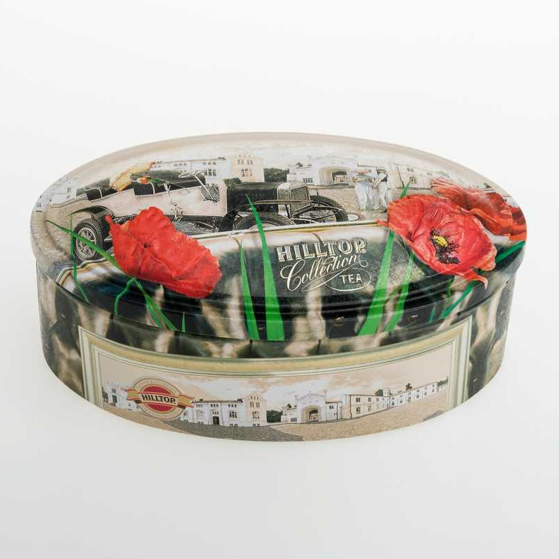 Κουτί κασσίτερου οβάλ σχήματος για μπισκότα, σοκολάτα, καραμέλες