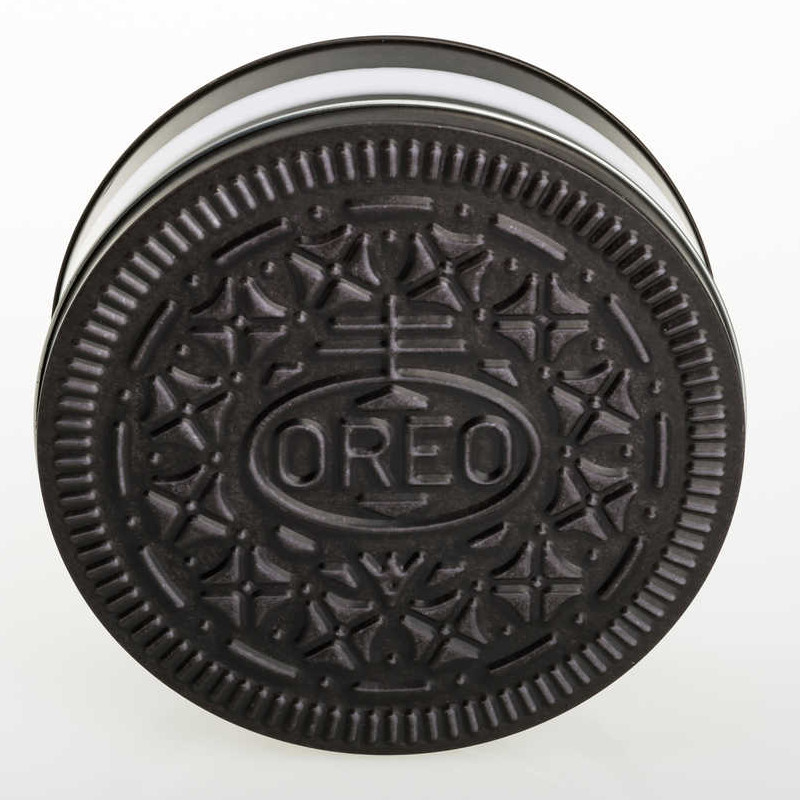Κουτί κασσίτερου μπισκότου σχήματος Oreo