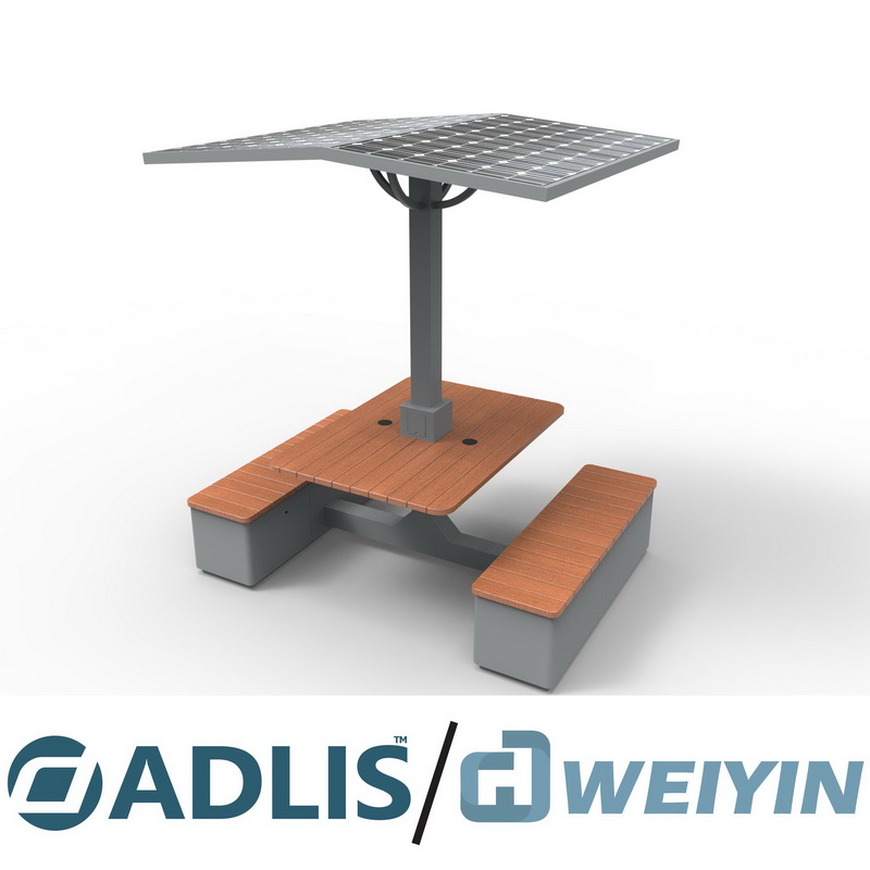 LED Dimming Lights Τηλέφωνο επαγωγής ανθρώπινου σώματος που φορτίζει έξυπνο πάγκο με ηλιακή ενέργεια