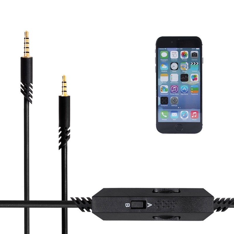 Ακουστικό 3,5 αρσενικό έως αρσενικό καλώδιο ήχου Καλώδιο βίντεο με ένταση COTR MIC