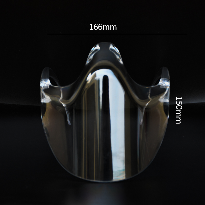 Πλαστική ορατή στοματική ασπίδα Anti Fog Αναπνεύσιμη ασφάλεια Προστατευτική στοματική κάλυψη Διαφανής ασπίδα στόματος και μύτης