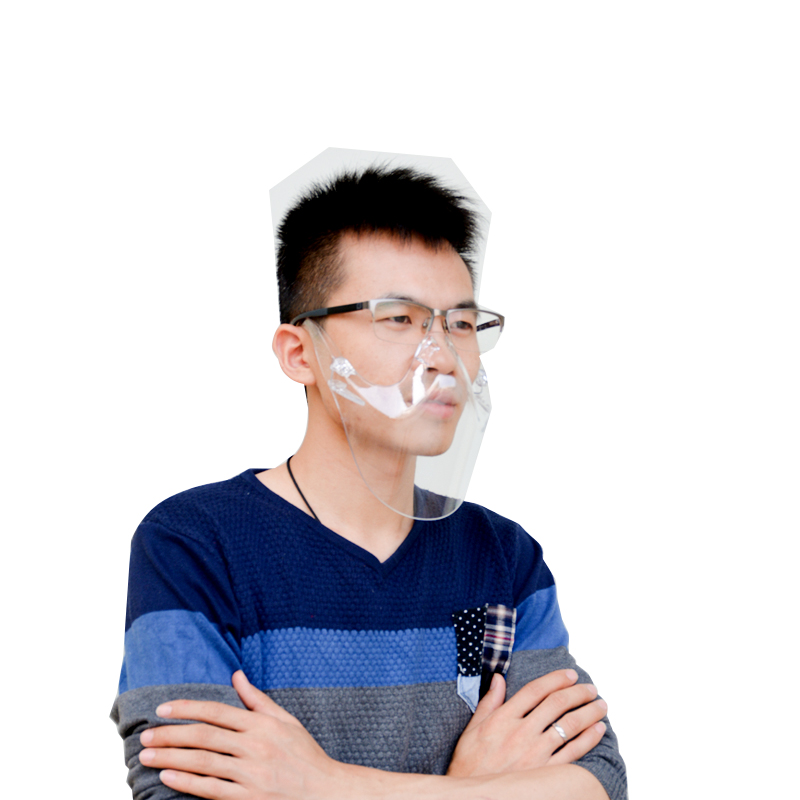 Πλαστική ορατή στοματική ασπίδα Anti Fog Αναπνεύσιμη ασφάλεια Προστατευτική στοματική κάλυψη Διαφανής ασπίδα στόματος και μύτης