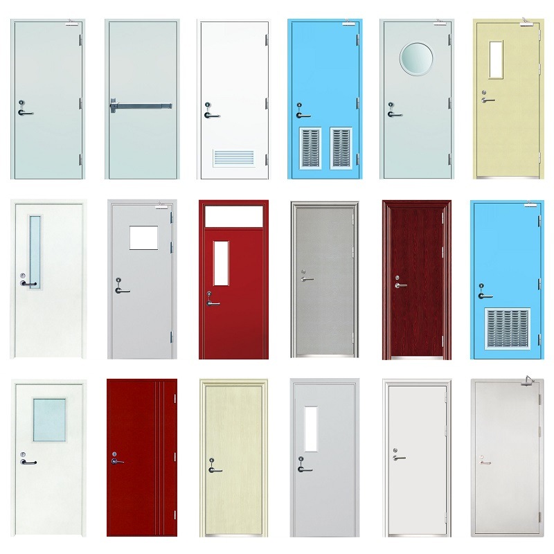 Υψηλής ποιότητας η καλύτερη ασφάλεια Flush Ul Flat Steel Fire Door Cheap Doors with Glass Intertek Europe Rated Stainless Steel Hotel Fire Door Προσαρμοσμένη Panic Bar Doors En Εγκεκρι...
