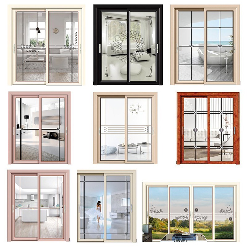 Style Commercial Aluminum Door and Frame Professional Sliding Cold Room Invisible Lock Big Handle Design France Style Commercial Aluminum Door and Frame New Design Aluminium Stacking Sliding Glind Commercial Aluminum Door and Frame