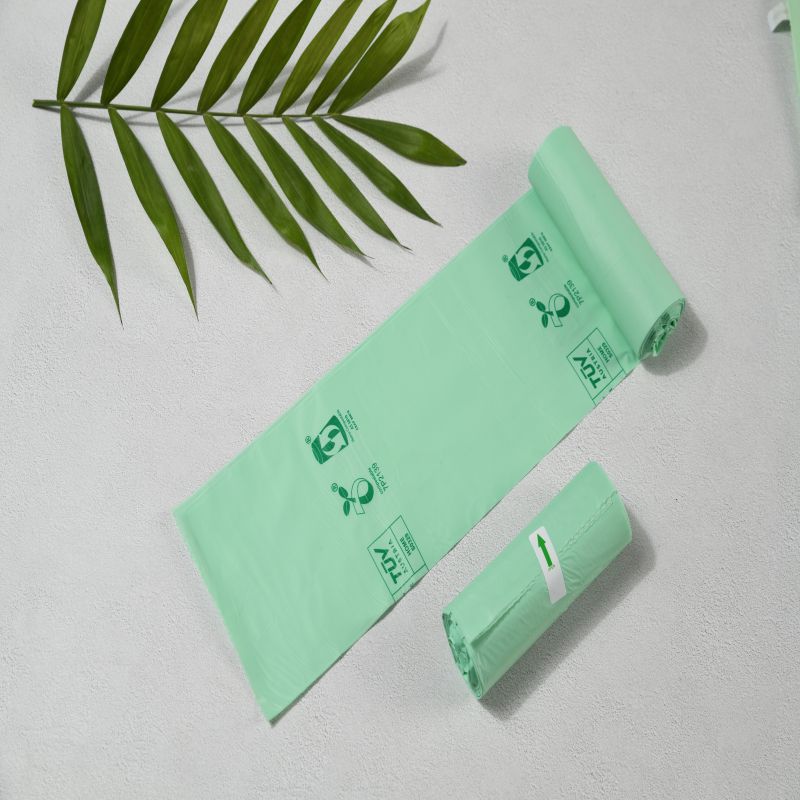 Βιοδιασπώμενες οργανικές σακούλες απορριμμάτων σε κυλίνδρους με βάση το άμυλο καλαμποκιού