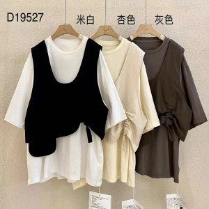 Χαλαρή σχεδίαση Μινιμαλιστικό στρογγυλό κολάρο Στυλ ραμμένο μανίκι Casual Μονόχρωμο βαμβακερό και λινό προσαρμοσμένο προσαρμοσμέ...