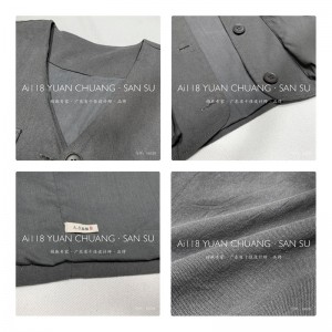 Χαλαρός σχεδιασμός Minimalist Stylist Περιστατικό γιλέκο Στερεά χρώματα βαμβακιού και λινά υπερμεγέθη κατά παραγγελία 18539 Βαβυστικά παλτά