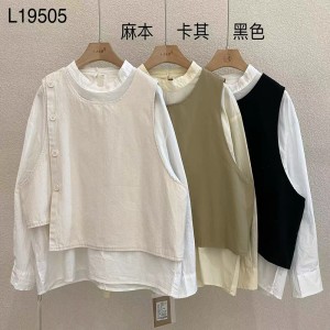 Χαλαρός σχεδιασμός Minimalist Stylist Casual Solid color Striped Ελεγχόμενη υπερμεγέθη προσαρμοσμένη περικάρπα 19505