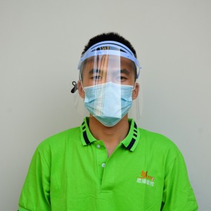2020 Factory Price 0.35mm Clear visor Face Shield Anti-ομίχλη Shield Clear Face Shield Plastic