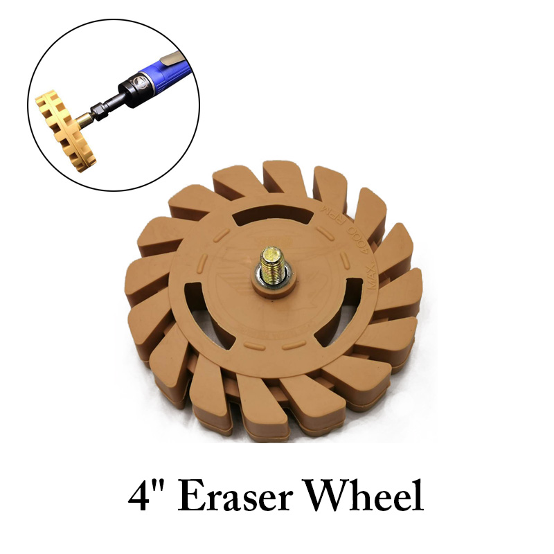 4 Inch Rubber Trazer Wheel Decal Wheel Decal Car Wallpaper Ceramic Cleaning Tools