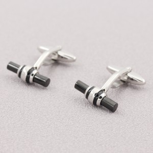 Ανδρικά από ανοξείδωτο χάλυβα Ανδρικά δίχρωμα μανικετόκουμπα για δώρο