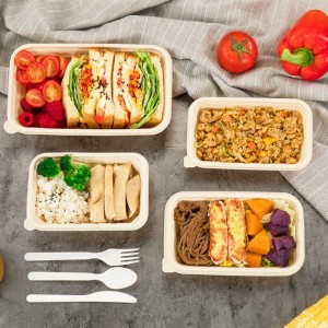 Δοχεία συσκευασίας τροφίμων για οικολογικά βιοαποικοδομήσιμα τρόφιμα ορθογώνιου