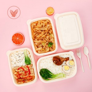 Περιβαλλοντικά φιλικές συσκευασίες ταχείας συσκευασίας τροφίμων βιοαποδομήσιμο ορθογώνιο άμυλο καλαμποκιού