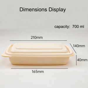 Περιβαλλοντικά φιλικές συσκευασίες ταχείας συσκευασίας τροφίμων βιοαποδομήσιμο ορθογώνιο άμυλο καλαμποκιού